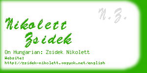 nikolett zsidek business card